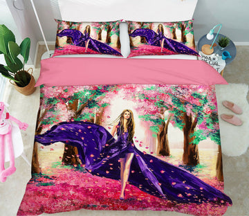 3D Cherry Blossoms 030 Bed Pillowcases Quilt