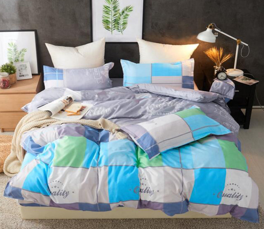 3D Color Grid 2160 Bed Pillowcases Quilt