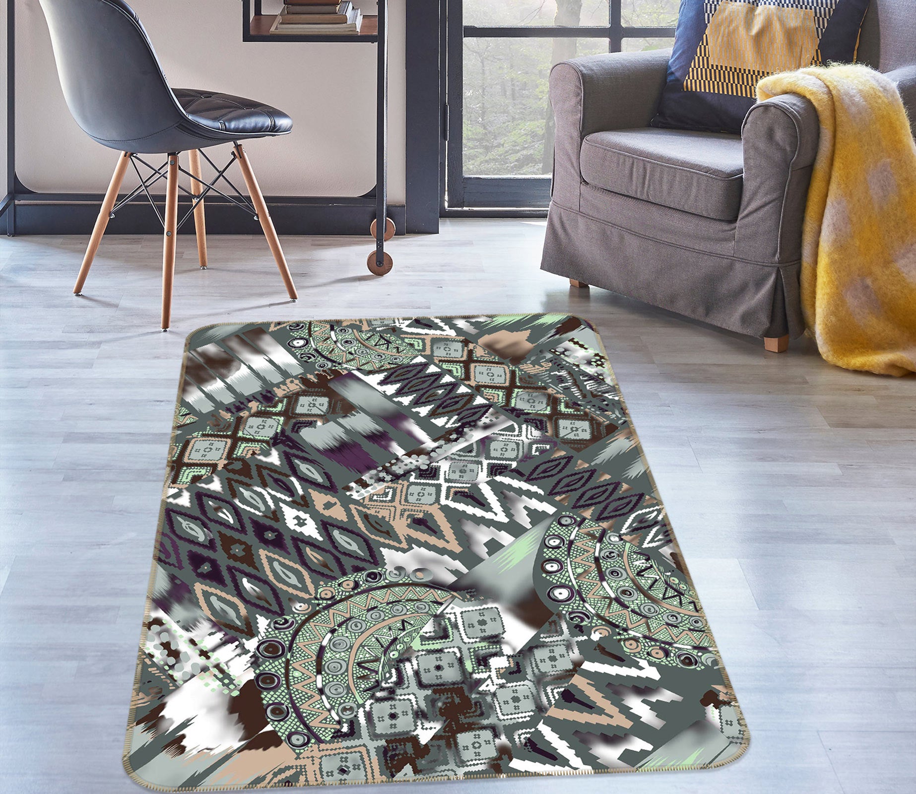 3D Pattern 33101 Non Slip Rug Mat