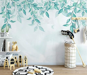 3D Green Leaf 777 Wall Murals Wallpaper AJ Wallpaper 2 