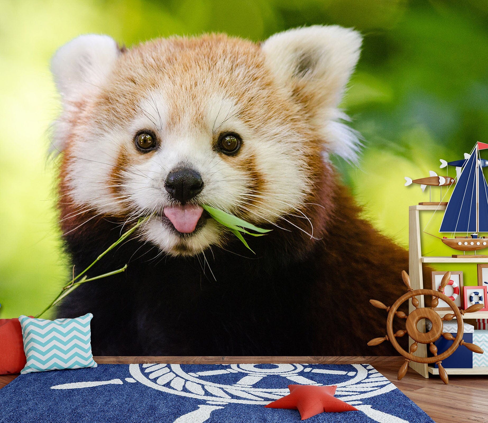 3D Cute Red Panda 216 Wall Murals Wallpaper AJ Wallpaper 2 