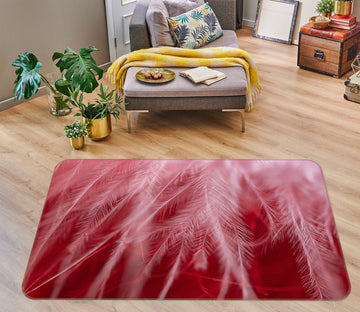 3D Red Feather 30041 Non Slip Rug Mat