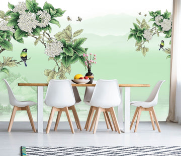 3D Flower Bird 1593 Wall Murals Wallpaper AJ Wallpaper 2 