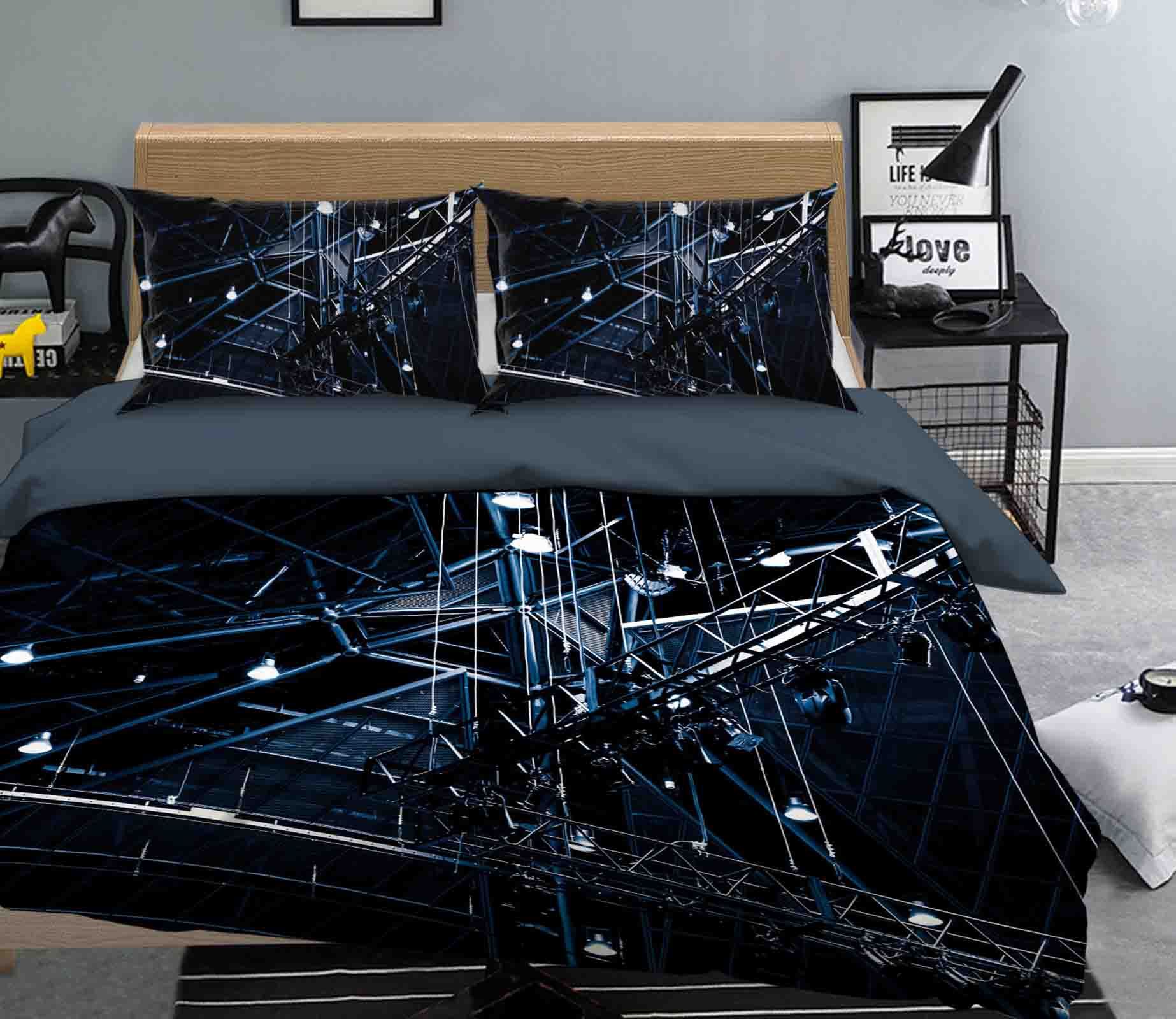3D Bright Light 2001 Noirblanc777 Bedding Bed Pillowcases Quilt Quiet Covers AJ Creativity Home 