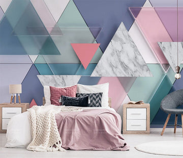 3D Colored Triangle WG021 Wall Murals Wallpaper AJ Wallpaper 2 