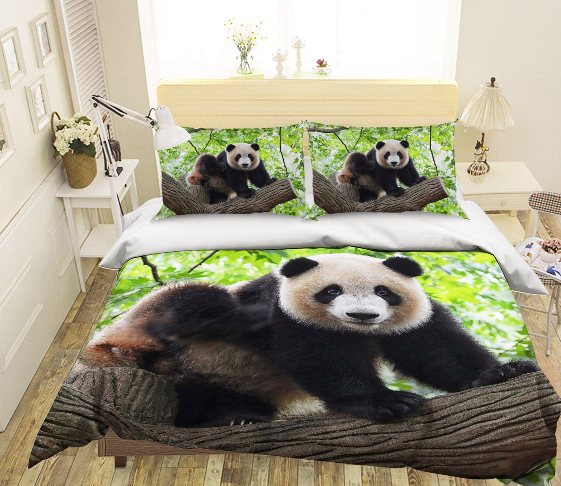 3D Forest Panda 1926 Bed Pillowcases Quilt Quiet Covers AJ Creativity Home 