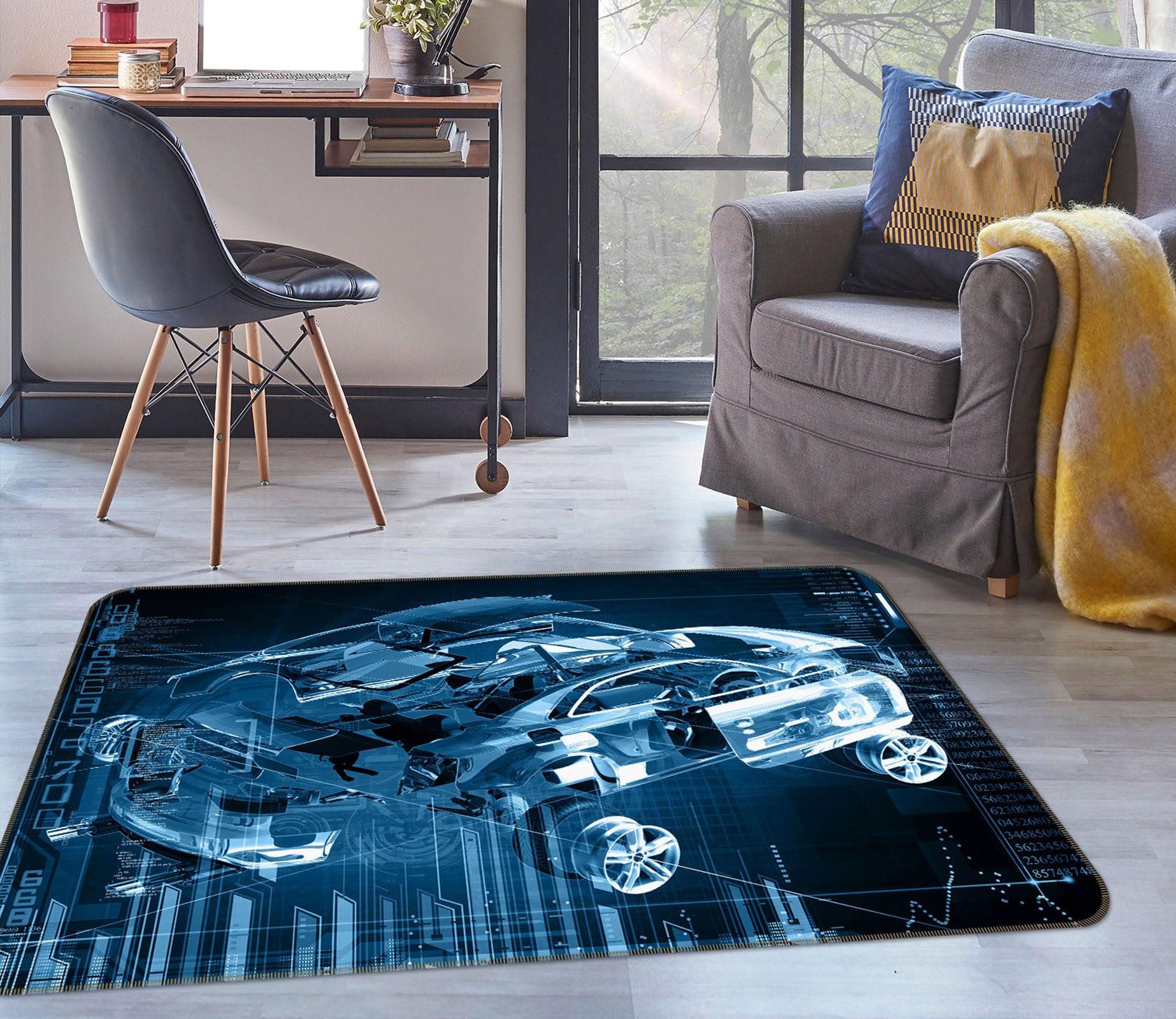 3D Car Structure 42116 Vehicle Non Slip Rug Mat