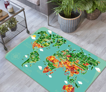 3D Abstract Painting 250 World Map Non Slip Rug Mat Mat AJ Creativity Home 
