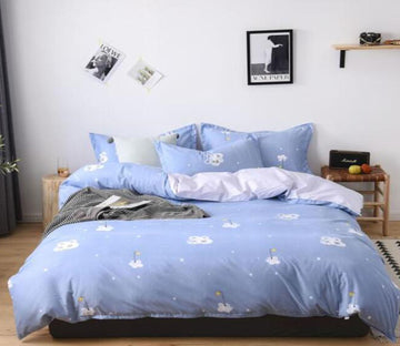 3D Cartoon Star Cloud 3077 Bed Pillowcases Quilt