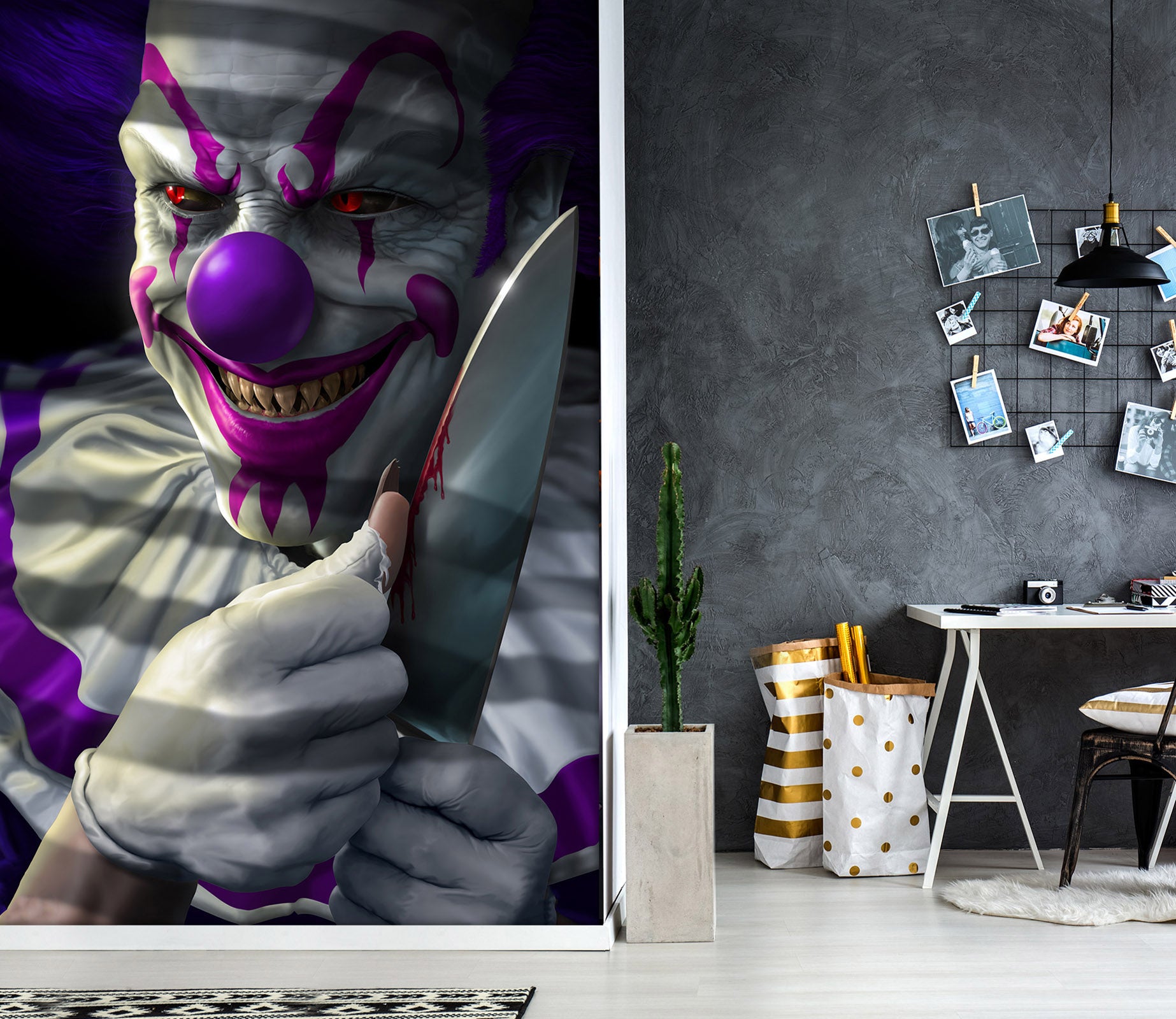 3D Clown 5033 Tom Wood Wall Mural Wall Murals