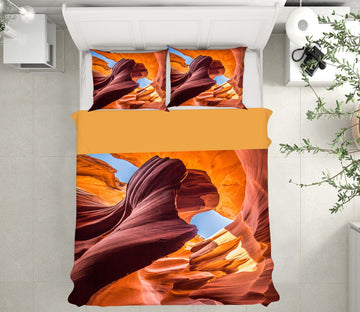 3D Brown Cave 15123 Bed Pillowcases Quilt