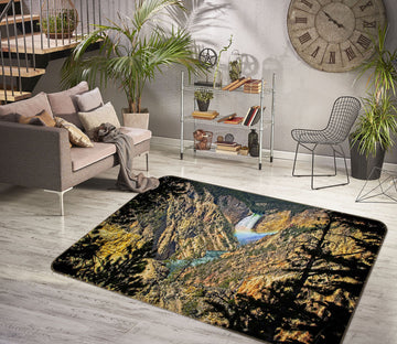 3D Grand Canyon Yellowstone River 84062 Kathy Barefield Rug Non Slip Rug Mat