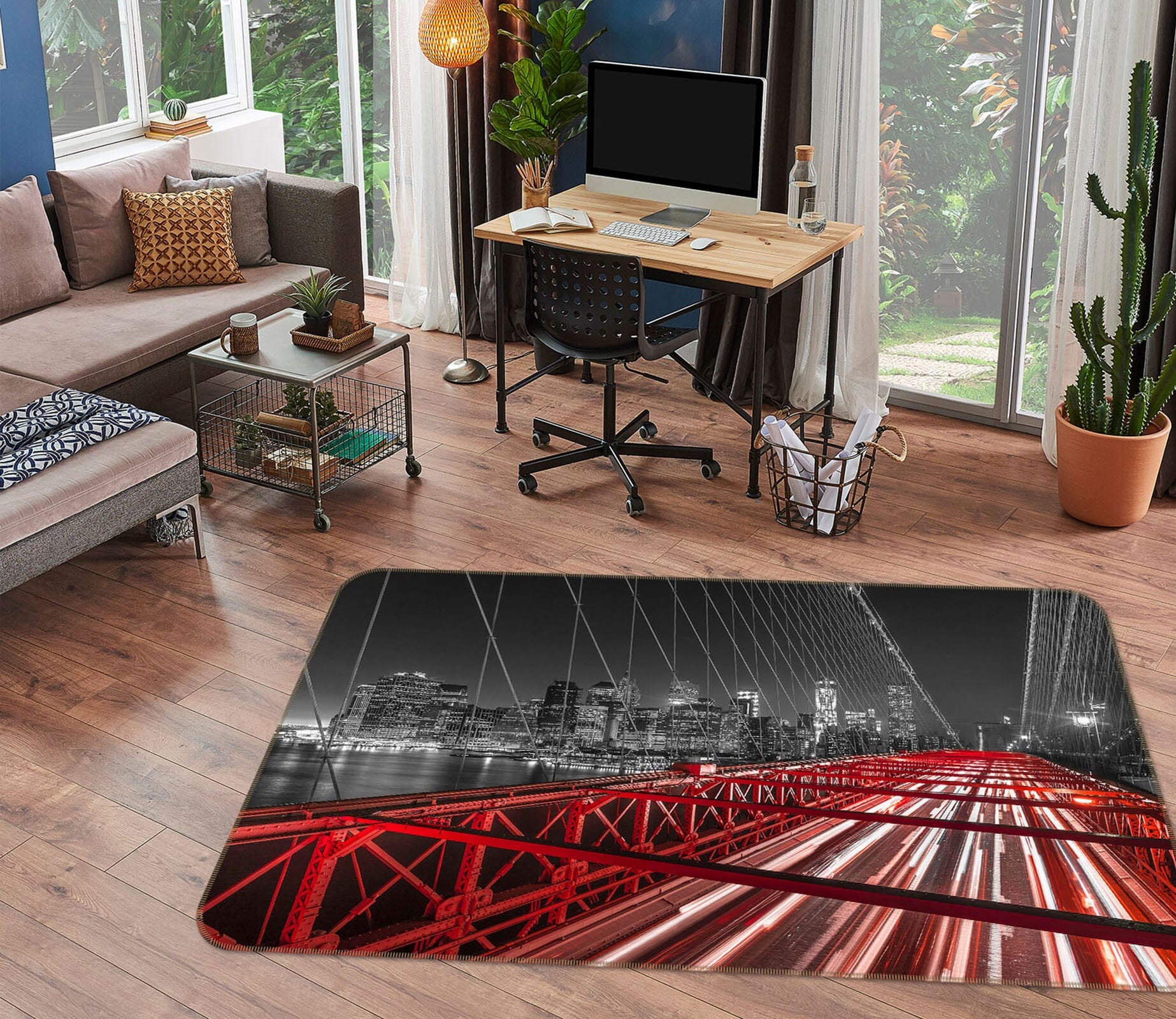 3D Red Shelf 3017 Assaf Frank Rug Non Slip Rug Mat Mat AJ Creativity Home 