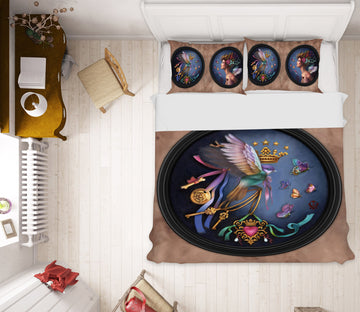 3D Crown Bird Butterfly 8856 Brigid Ashwood Bedding Bed Pillowcases Quilt Cover Duvet Cover