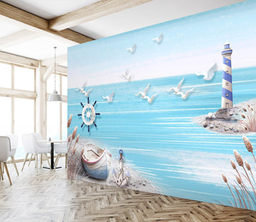3D Blue Sea 1461 Wall Murals