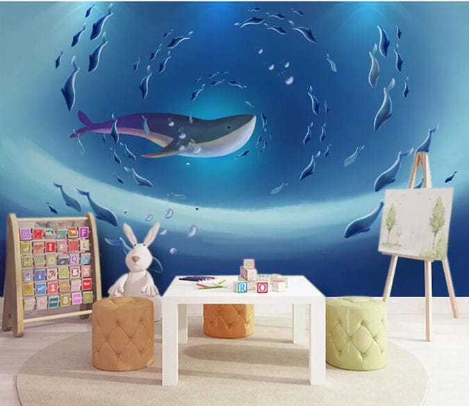 3D Big Whale 1979 Wall Murals Wallpaper AJ Wallpaper 2 