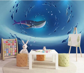 3D Big Whale 1979 Wall Murals Wallpaper AJ Wallpaper 2 