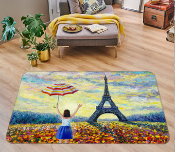 3D Flower Tower 30137 Non Slip Rug Mat