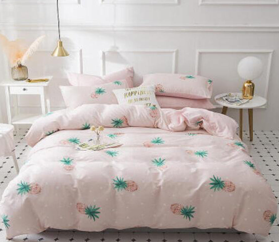 3D Pink Pineapple 17086 Bed Pillowcases Quilt