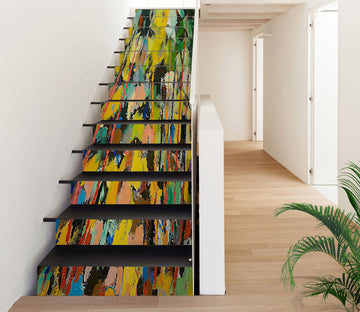 3D Color Block Pattern 89187 Allan P. Friedlander Stair Risers