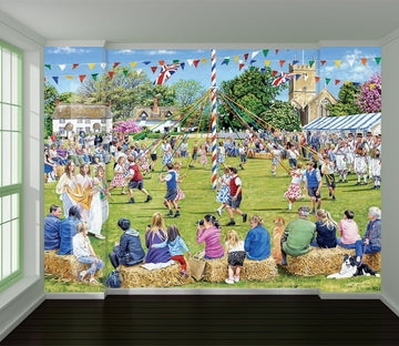3D May Day Celebrations 1038 Trevor Mitchell Wall Mural Wall Murals Wallpaper AJ Wallpaper 2 