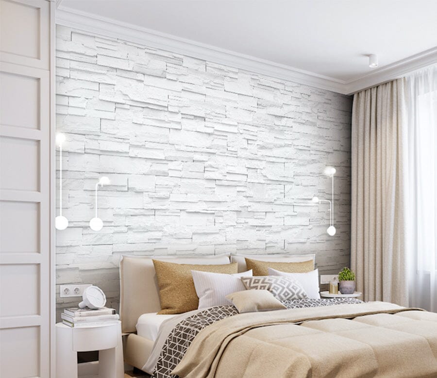 3D White Wall WG131 Wall Murals Wallpaper AJ Wallpaper 2 