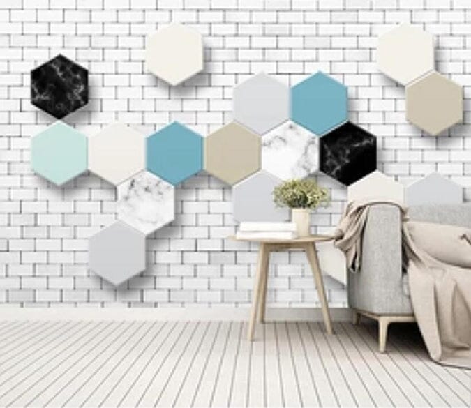 3D Colored Rhombus 2224 Wall Murals Wallpaper AJ Wallpaper 2 