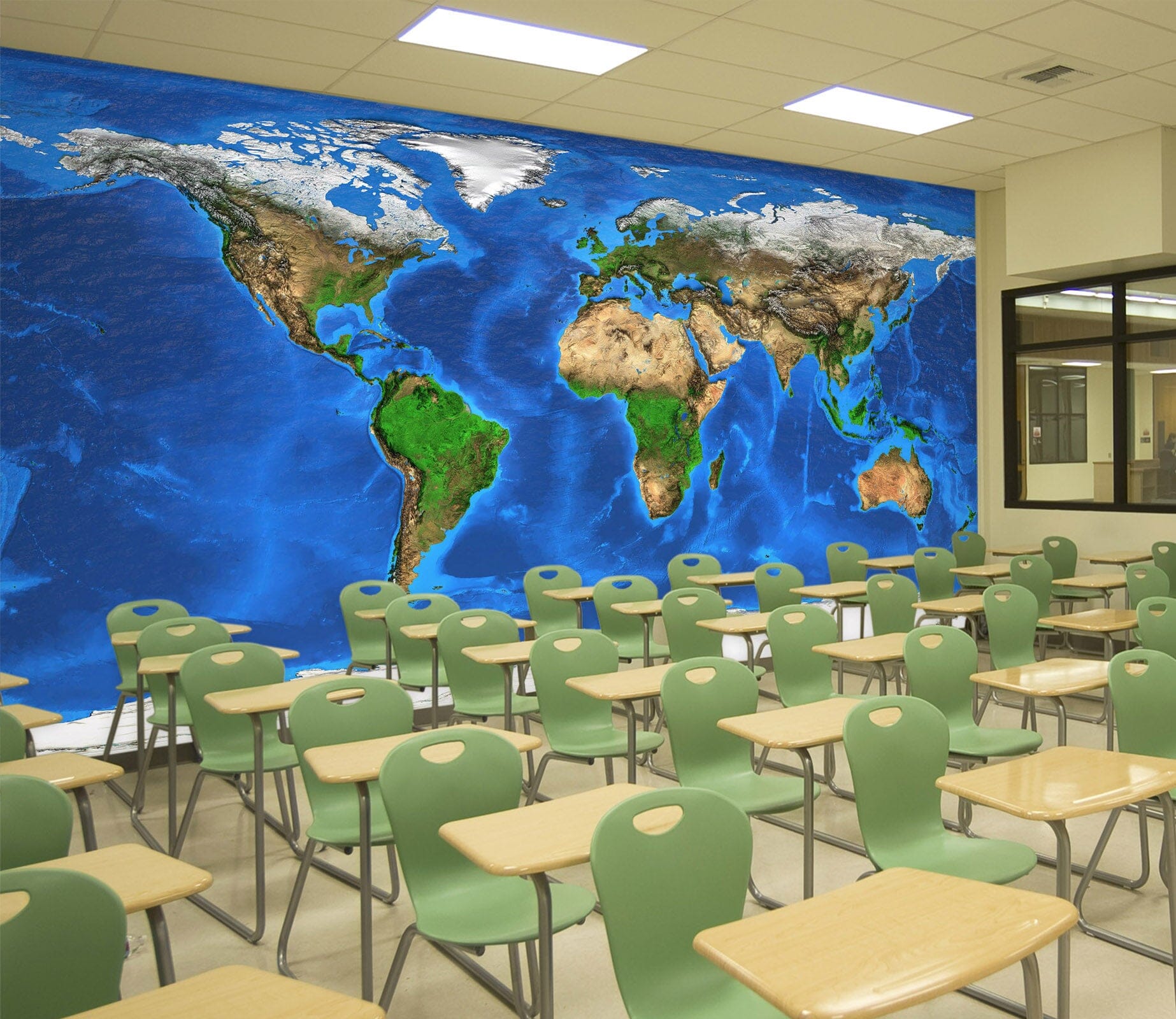 3D Green Island 2108 World Map Wall Murals Wallpaper AJ Wallpaper 2 