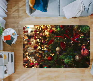 3D Tree Pendant 55008 Christmas Non Slip Rug Mat Xmas