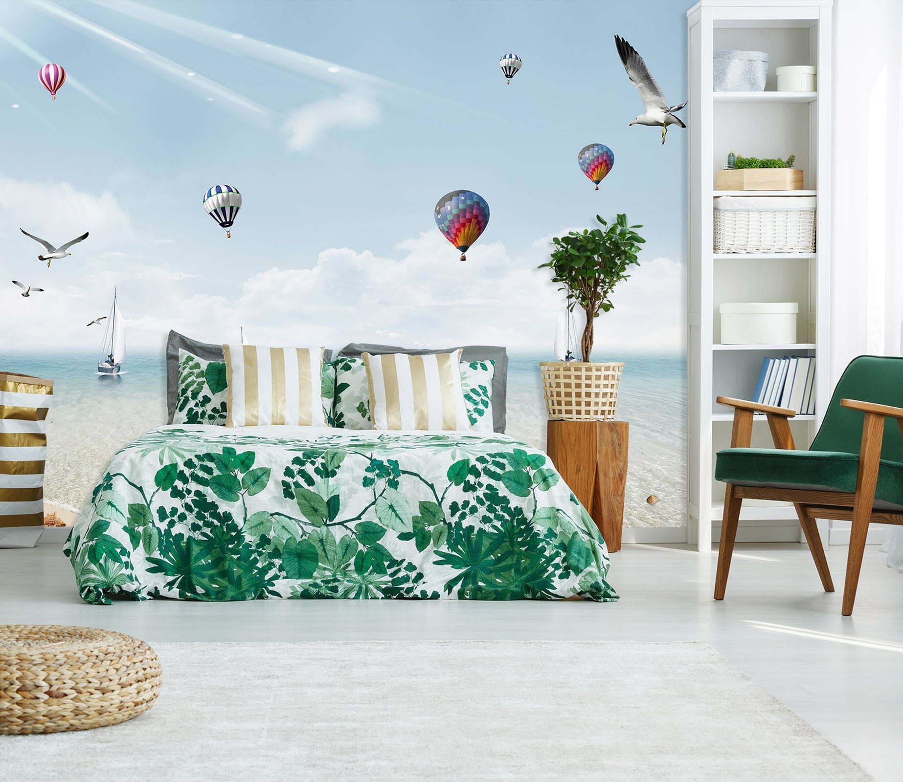 3D Sea Balloon 1454 Wall Murals Wallpaper AJ Wallpaper 2 