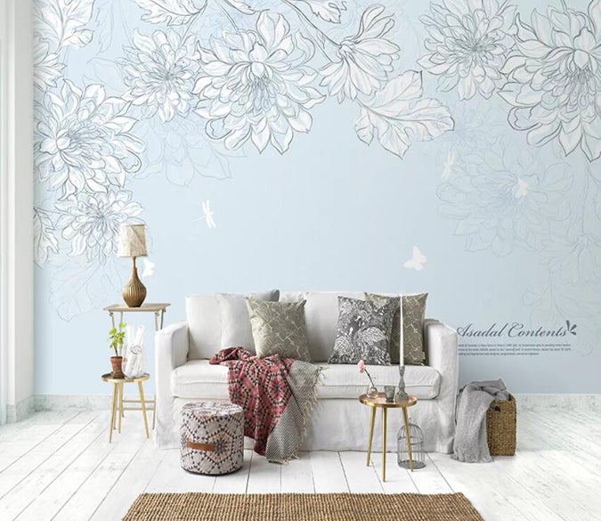3D Cute Flowers 587 Wall Murals Wallpaper AJ Wallpaper 2 