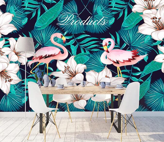 3D Pink Flamingo 2170 Wall Murals Wallpaper AJ Wallpaper 2 