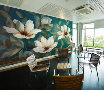 3D White flowers 28 Wall Murals Wallpaper AJ Wallpaper 