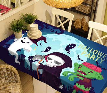 3D Moon Ghost Death 055 Halloween Tablecloths Wallpaper AJ Wallpaper 