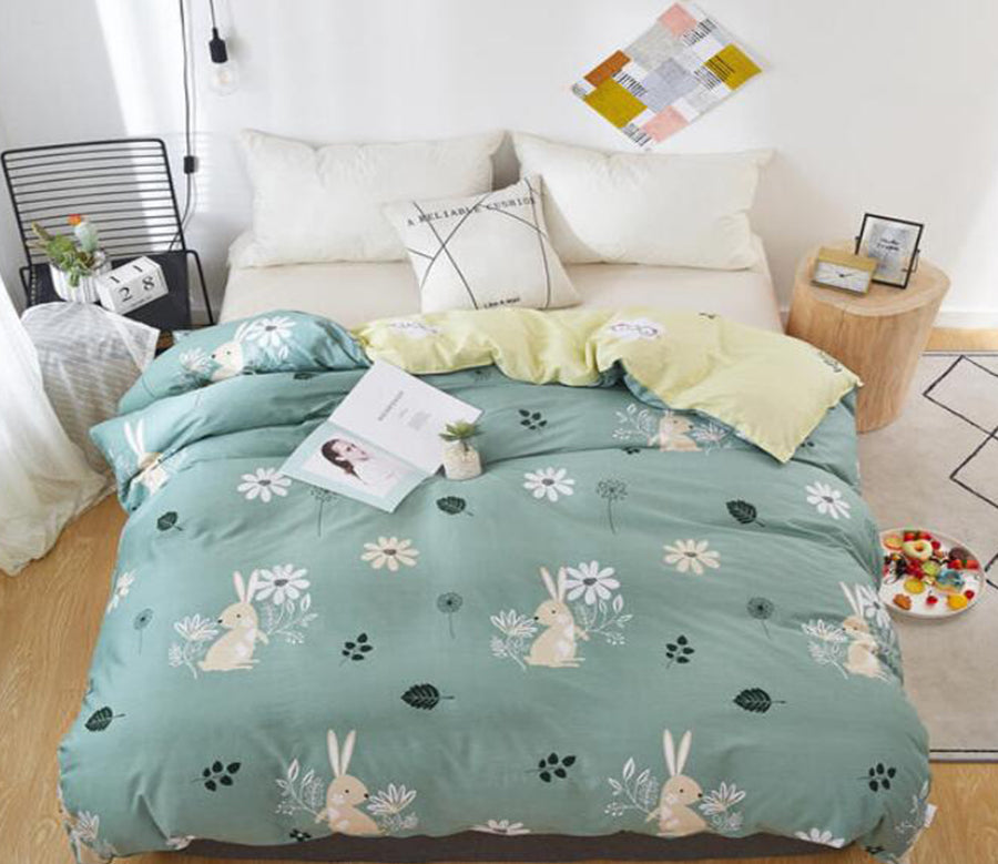 3D Rabbit 3031 Bed Pillowcases Quilt