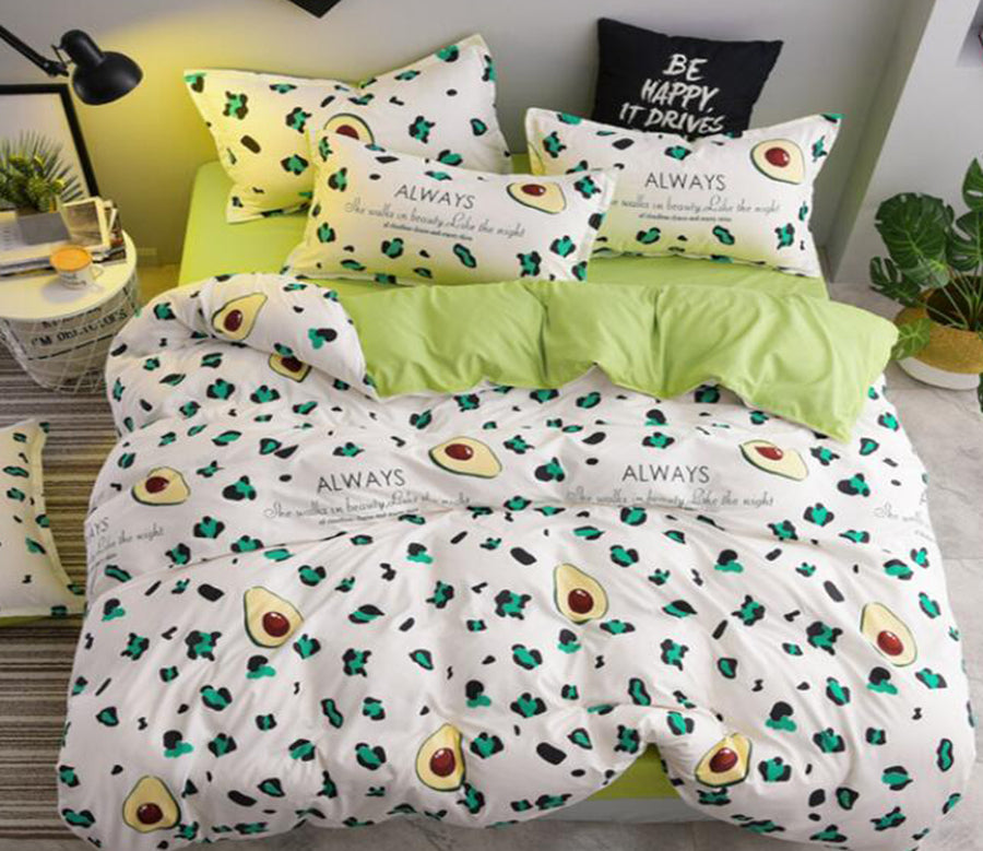 3D Green Leopard Avocado 2182 Bed Pillowcases Quilt