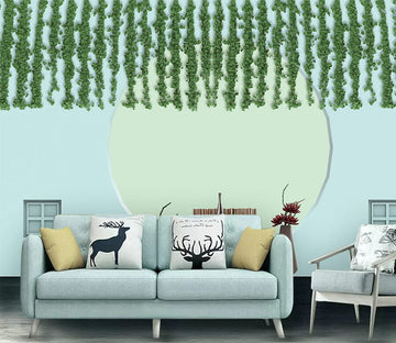 3D Moon Leaves WC049 Wall Murals Wallpaper AJ Wallpaper 2 