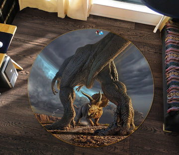 3D Dinosaur 83128 Jerry LoFaro Rug Round Non Slip Rug Mat