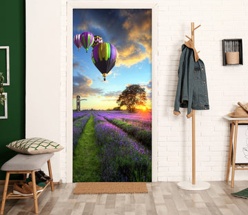 3D Hot Air Balloon 25078 Door Mural