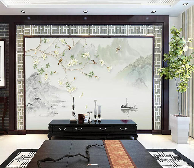3D Mountain Flower 1701 Wall Murals Wallpaper AJ Wallpaper 2 