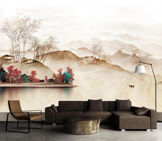 3D Misty Valley 448 Wall Murals Wallpaper AJ Wallpaper 2 