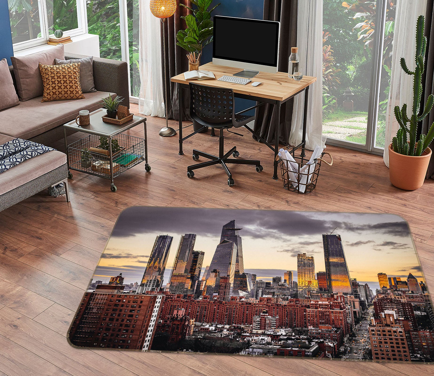 3D Urban High-Rise 29143 Non Slip Rug Mat