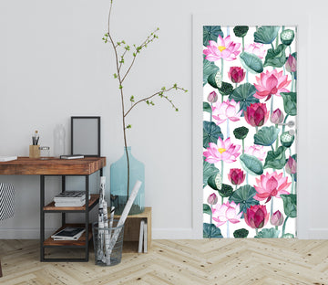 3D Lotus 25168 Door Mural