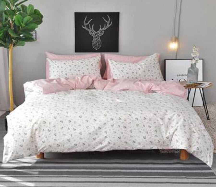 3D Pink Floral 20208 Bed Pillowcases Quilt