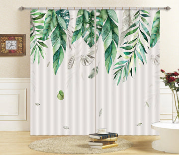 3D Green Leaf 846 Curtains Drapes Wallpaper AJ Wallpaper 