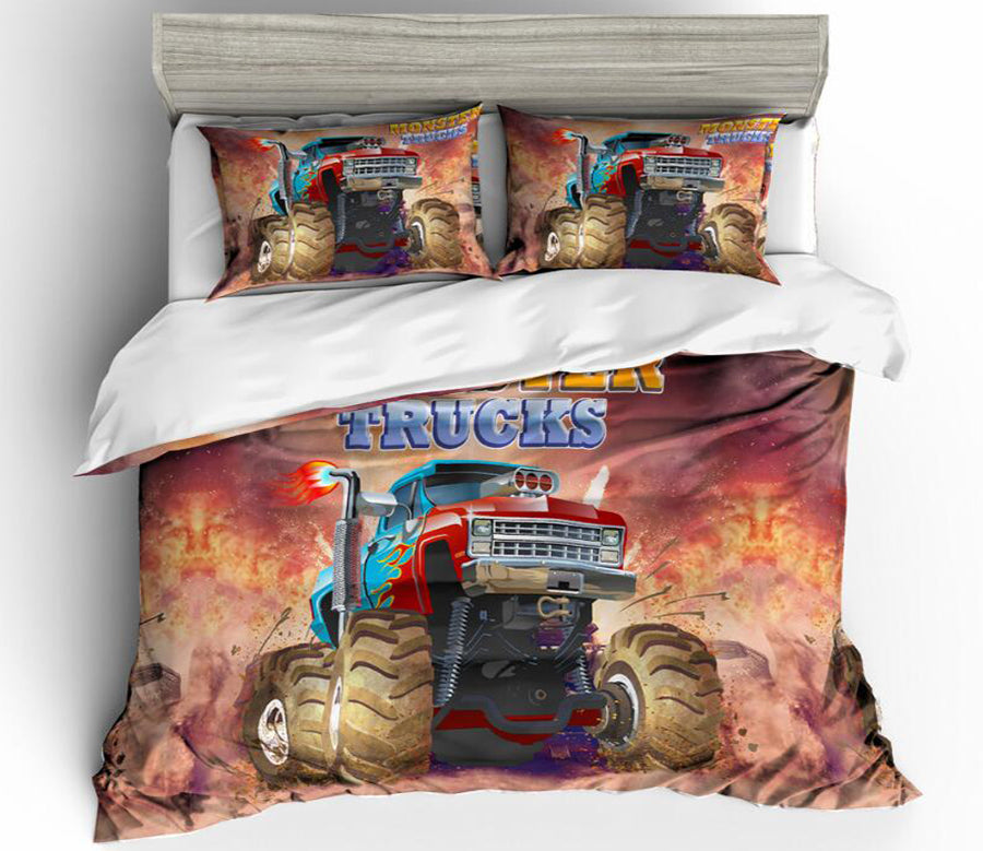 3D Big Tire Car 1145 Bed Pillowcases Quilt