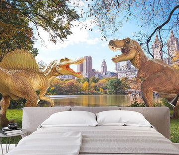 3D Dinosaur Wood Carving 1569 Wall Murals Wallpaper AJ Wallpaper 2 