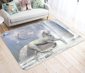 3D Moon Pillar Unicorn 23 Non Slip Rug Mat Mat AJ Creativity Home 