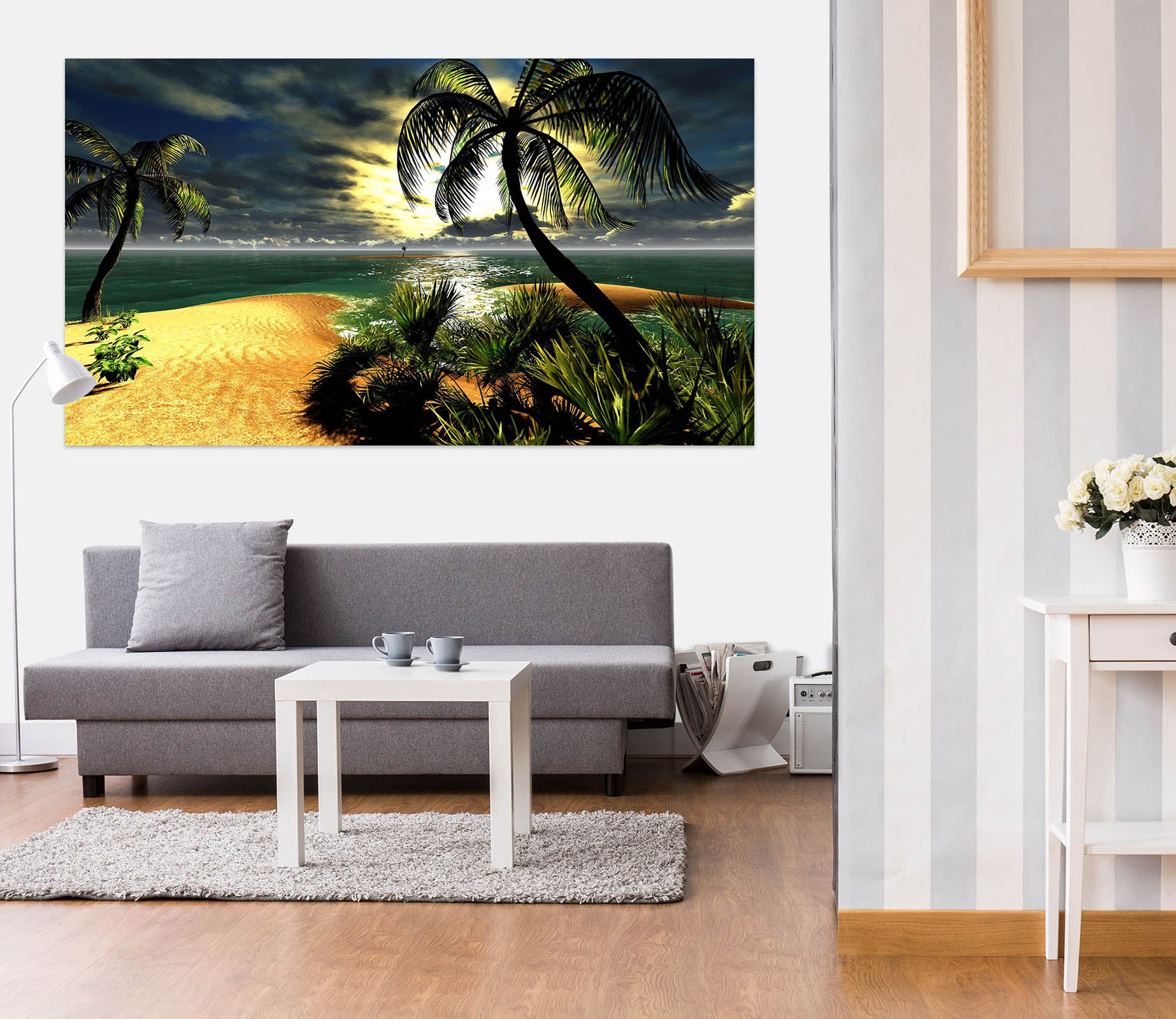3D Golden Beach 1062 Wall Sticker