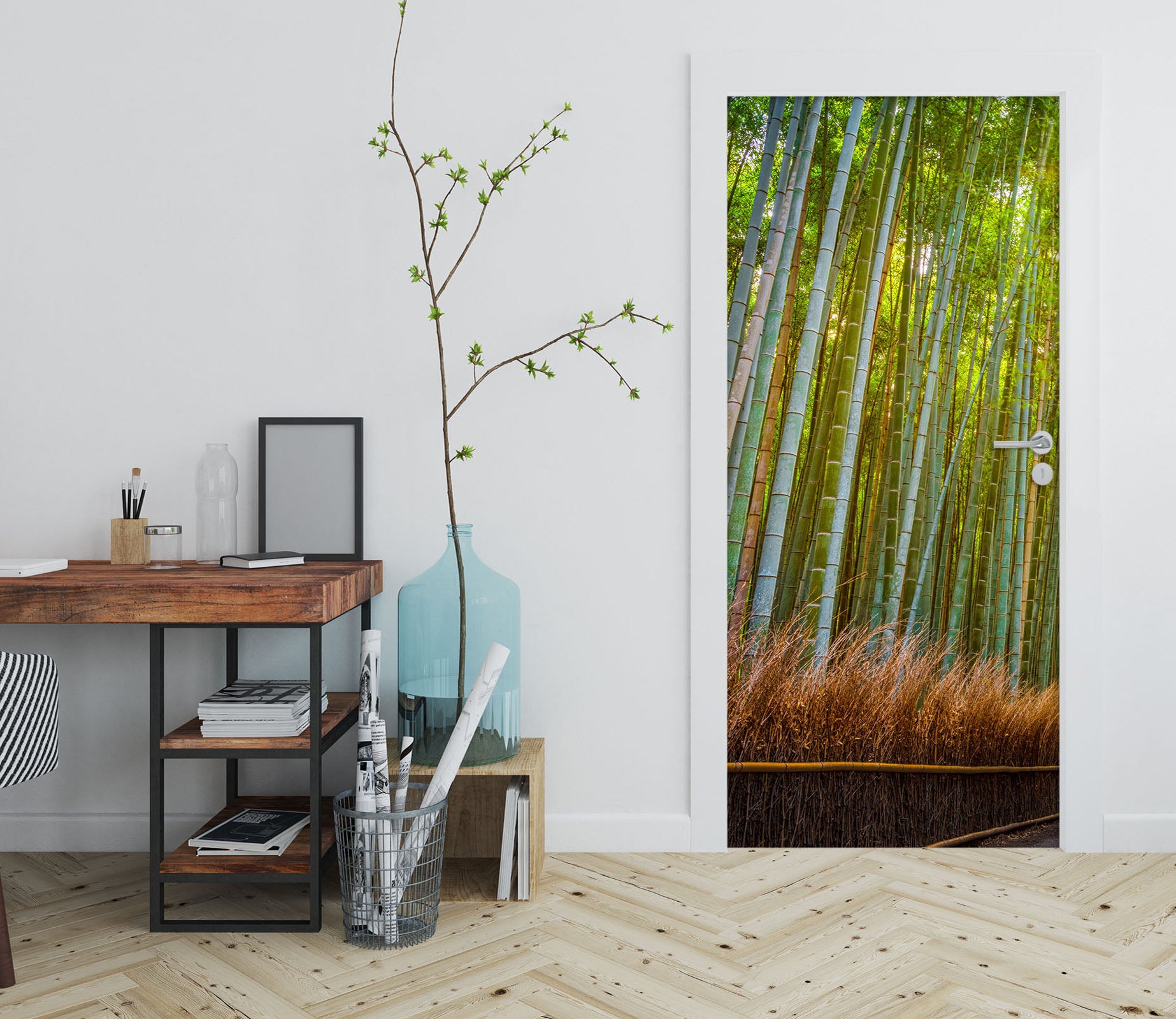 3D Bamboo Forest 11498 Marco Carmassi Door Mural